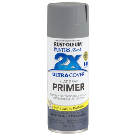 Rust-Oleum Gray, Flat Finish, 12 oz 249088